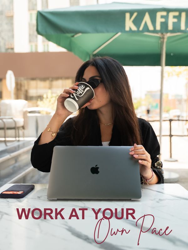 Work at your own pace: café social post